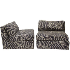 Drexel Contemporary Classics Mid-Century Wave Pattern Set of Two Seats