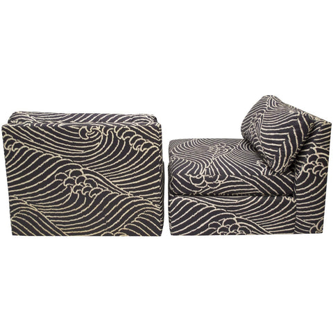 Drexel Contemporary Classics Mid-century Wave Pattern Set of Two Seats - Avery, Teach and Co.