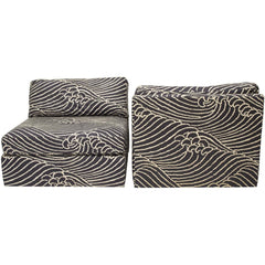 Drexel Contemporary Classics Mid-century Wave Pattern Set of Two Seats - Avery, Teach and Co.