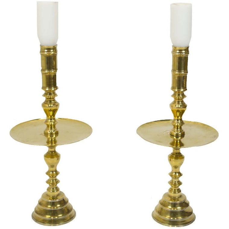 Stately Brass Candle Stands