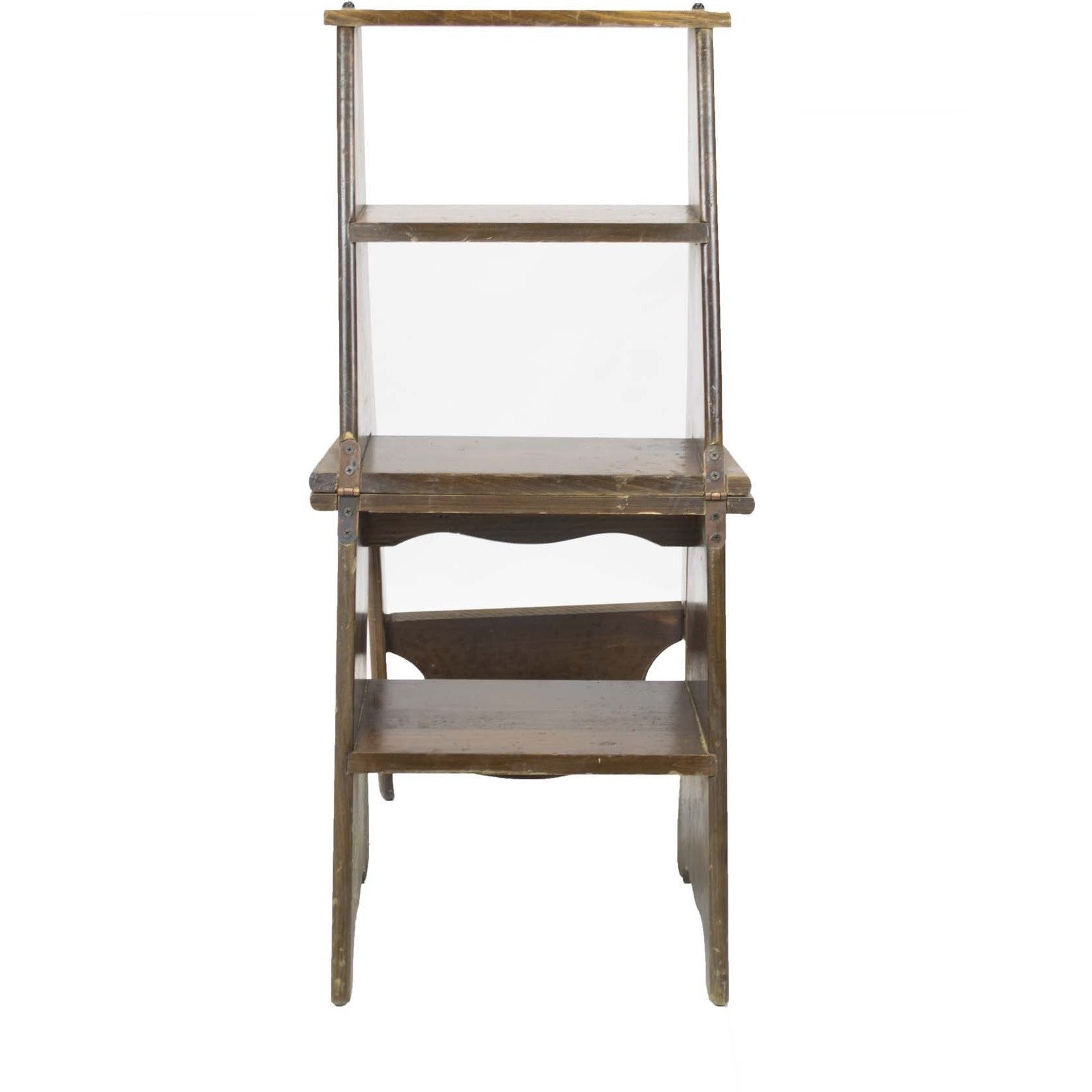 Convertible Ladder-Chair Library Step Stool