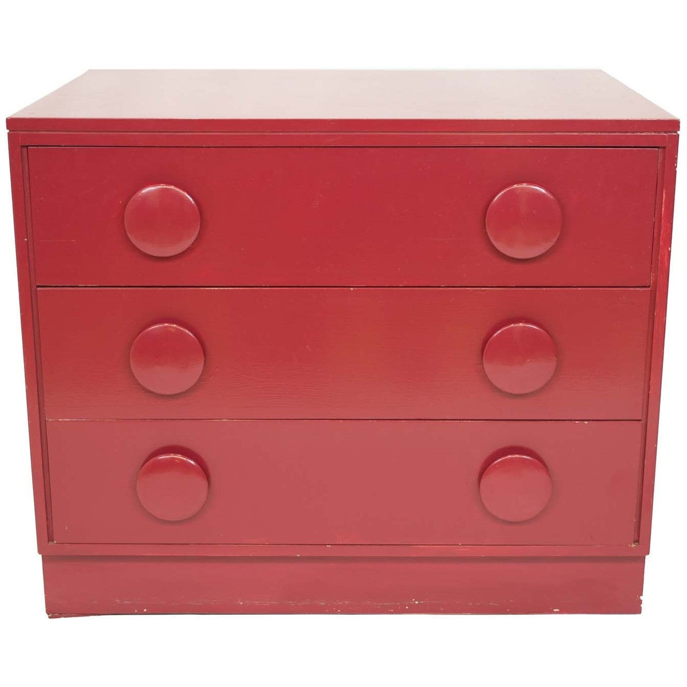 Mid-Century Glossy Red Side Chest - Avery, Teach and Co.