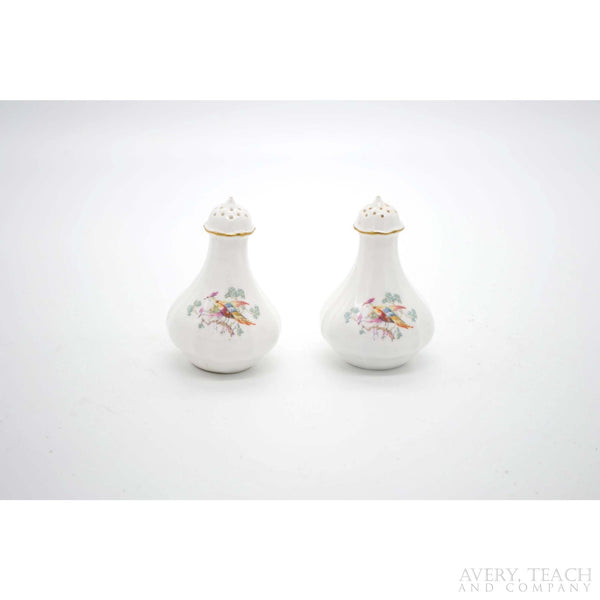 Royal Crown Derby Bird Pattern Bone China Salt and Pepper Shaker Set - Avery, Teach and Co.