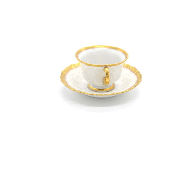 Meissen Vintage Gold Trim Teacup and Saucer - Avery, Teach and Co.