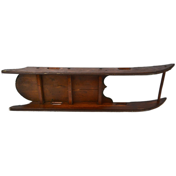 Decorative Antique Painted Wooden Child's Sled - Avery, Teach and Co.