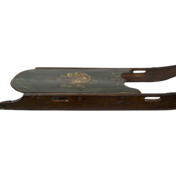 Decorative Antique Painted Wooden Child's Sled - Avery, Teach and Co.