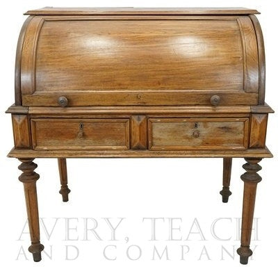 19th Century Cylinder Roll Top Desk