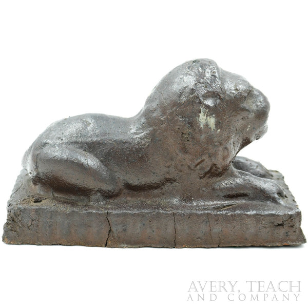 Lion Glazed Sewer Tile Sculpture - Avery, Teach and Co.