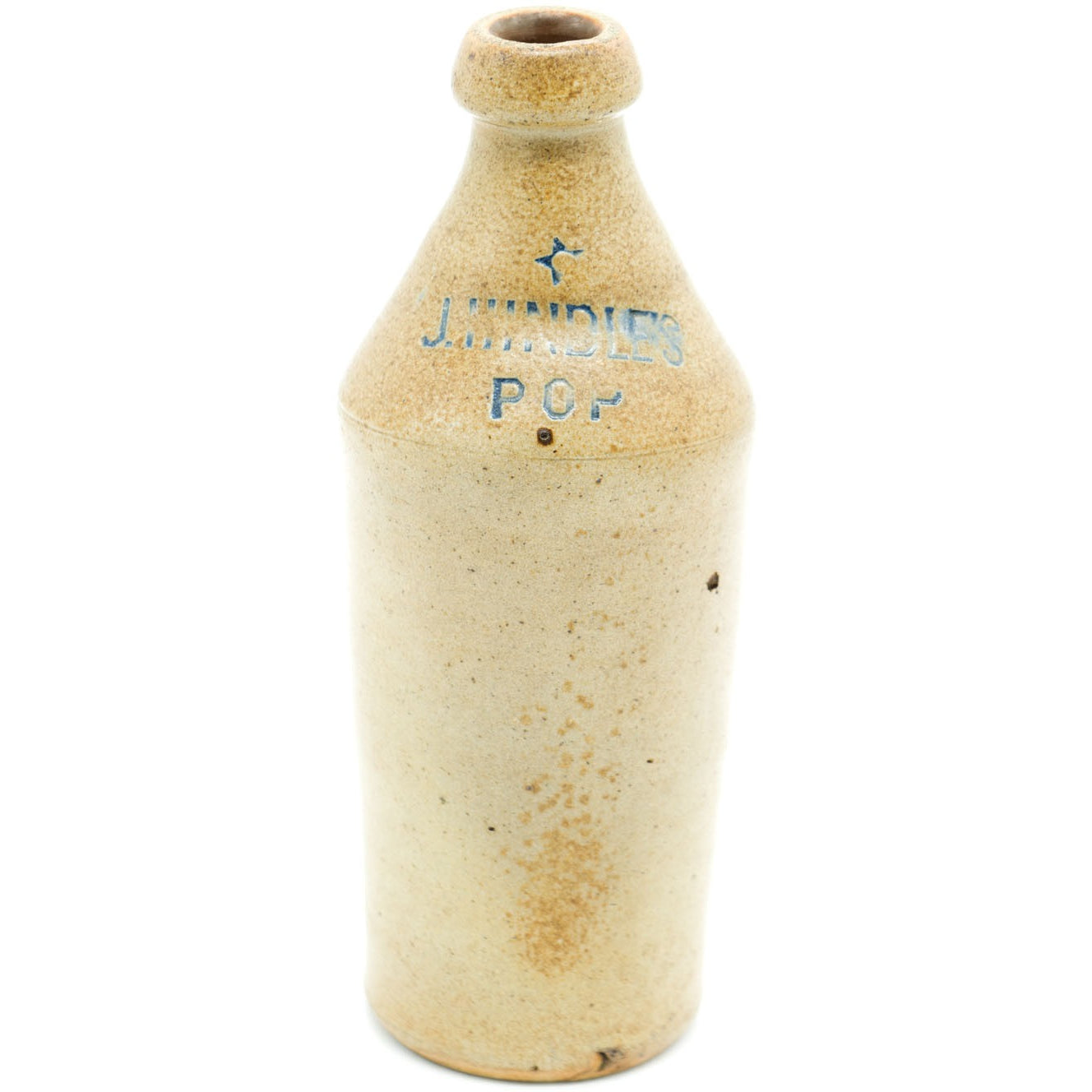 J.Hindle's Pop Stoneware Soda Bottle