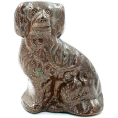 Small Spaniel Glazed Sewer Tile Sculpture - Avery, Teach and Co.