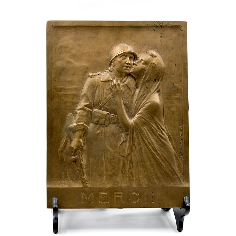 French Bronze WWi Plaque - 
