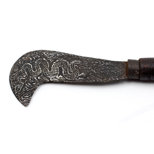 Chinese Wooden Pruning Knife with Iron Blade