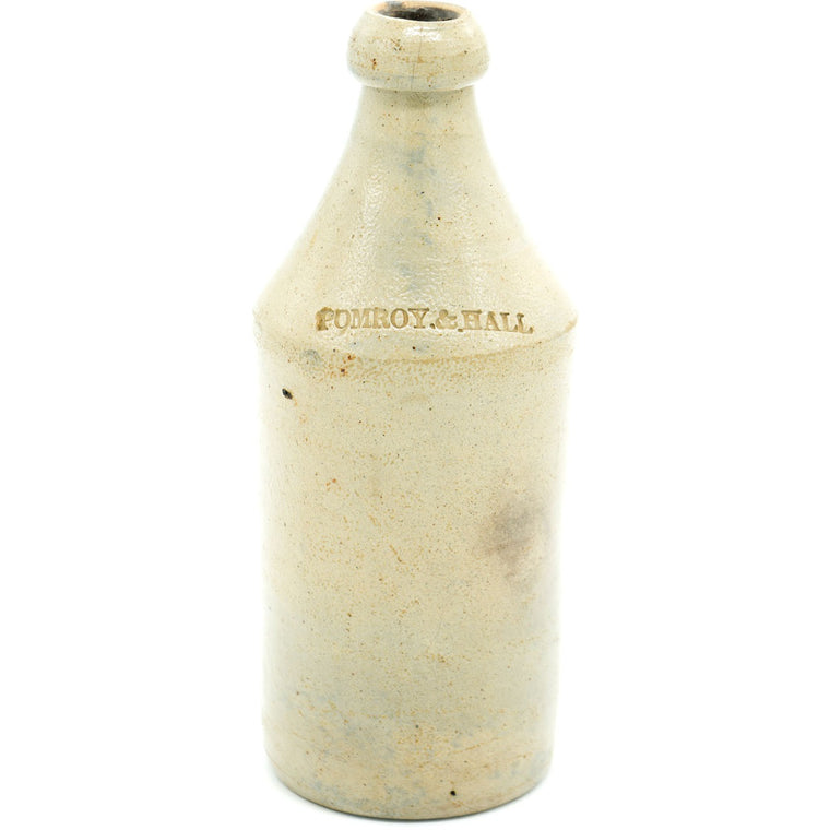 1850s Pomroy & Hall Stoneware Beer Bottle