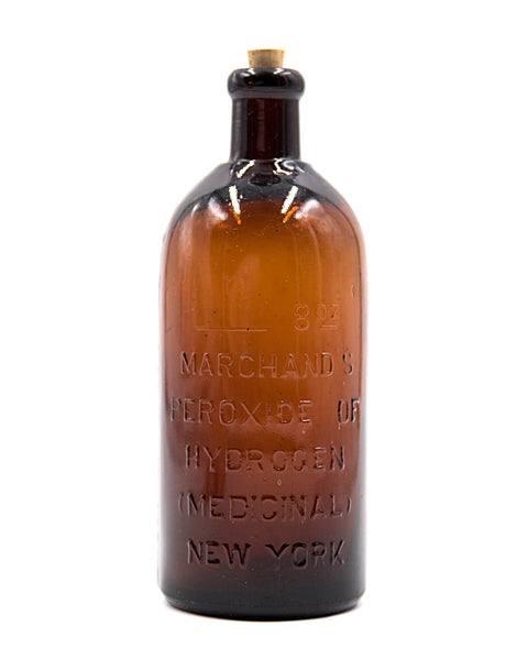 Glass Bottle - Marchand's Peroxide of Hydrogen (Medicinal), NY
