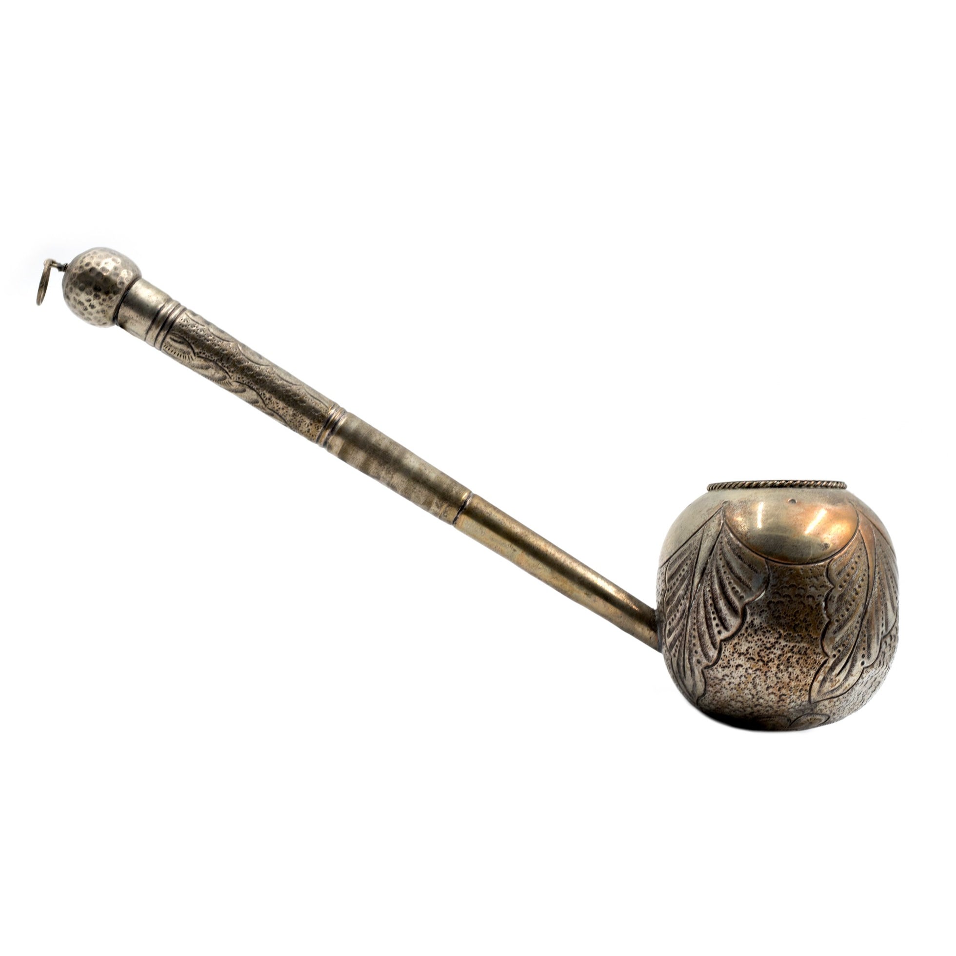 Long Handle Cup With Decorative Hammering