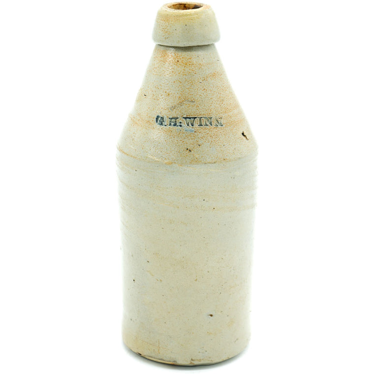 G.H: Winn Stoneware Beer Bottle