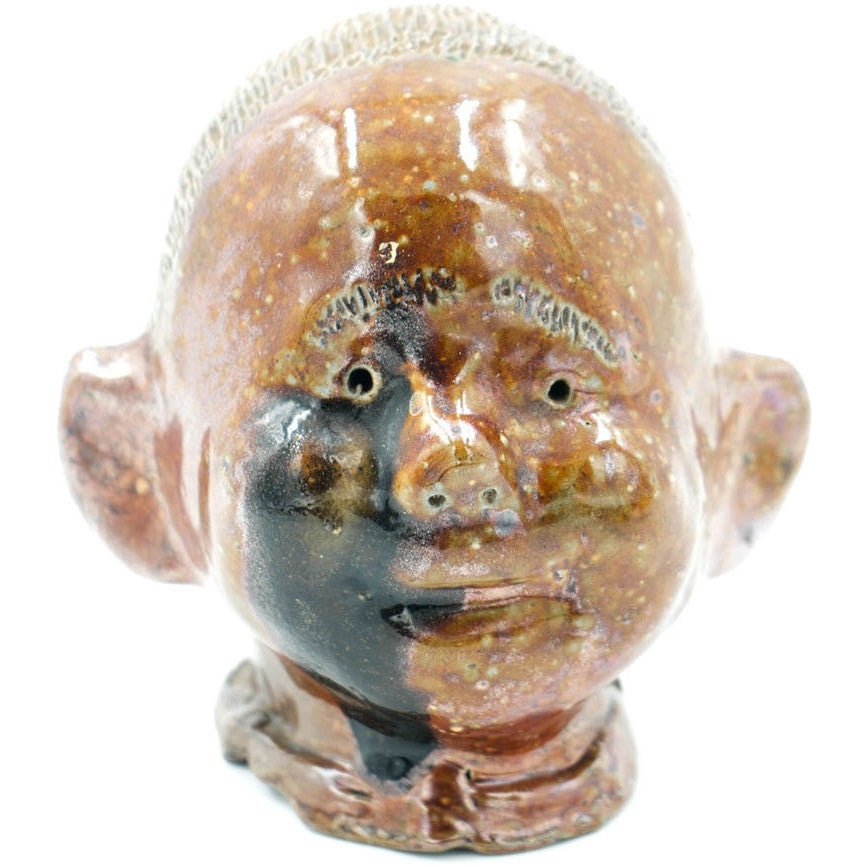 Baby Head Glazed Sewer Tile Sculpture - Avery, Teach and Co.