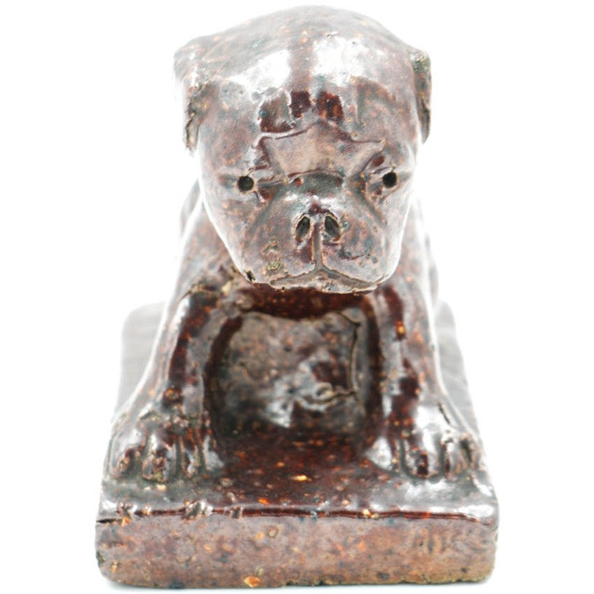 Bulldog Glazed Sewer Tile Sculpture - Avery, Teach and Co.