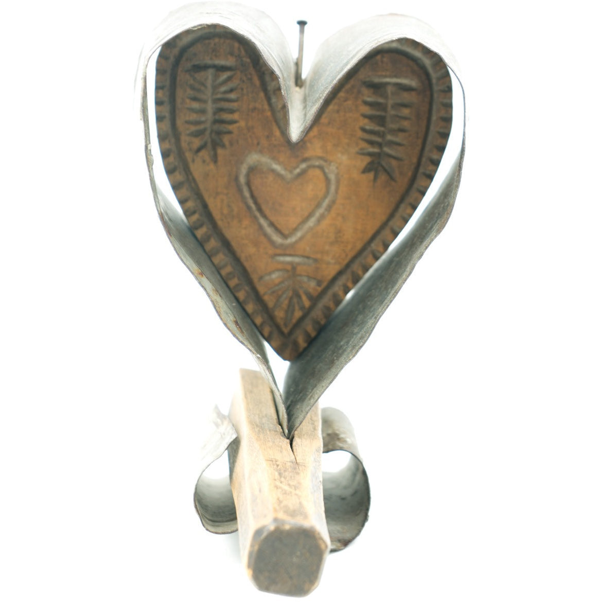 Heart-Shaped Metal/Wood Butter Print & Mold